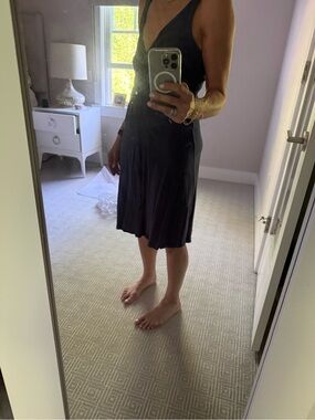 Velvet by Graham & Spencer Black A-Line Slip Skirt